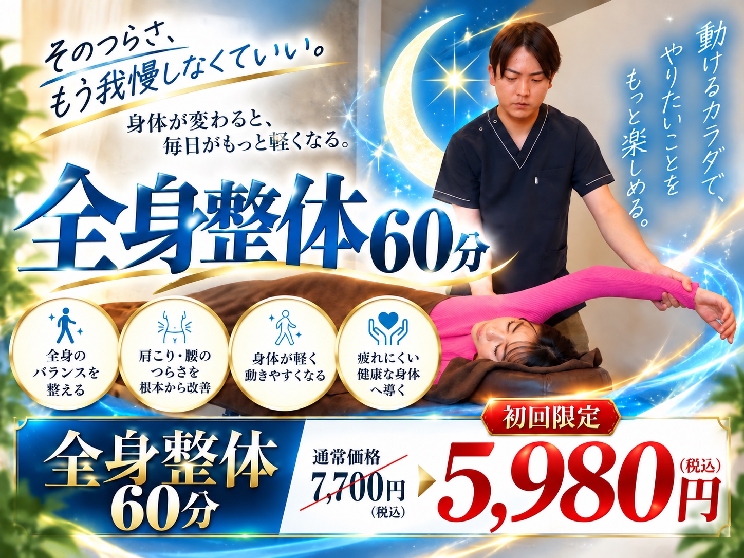 全身整体60分のオリジナルクーポン画像